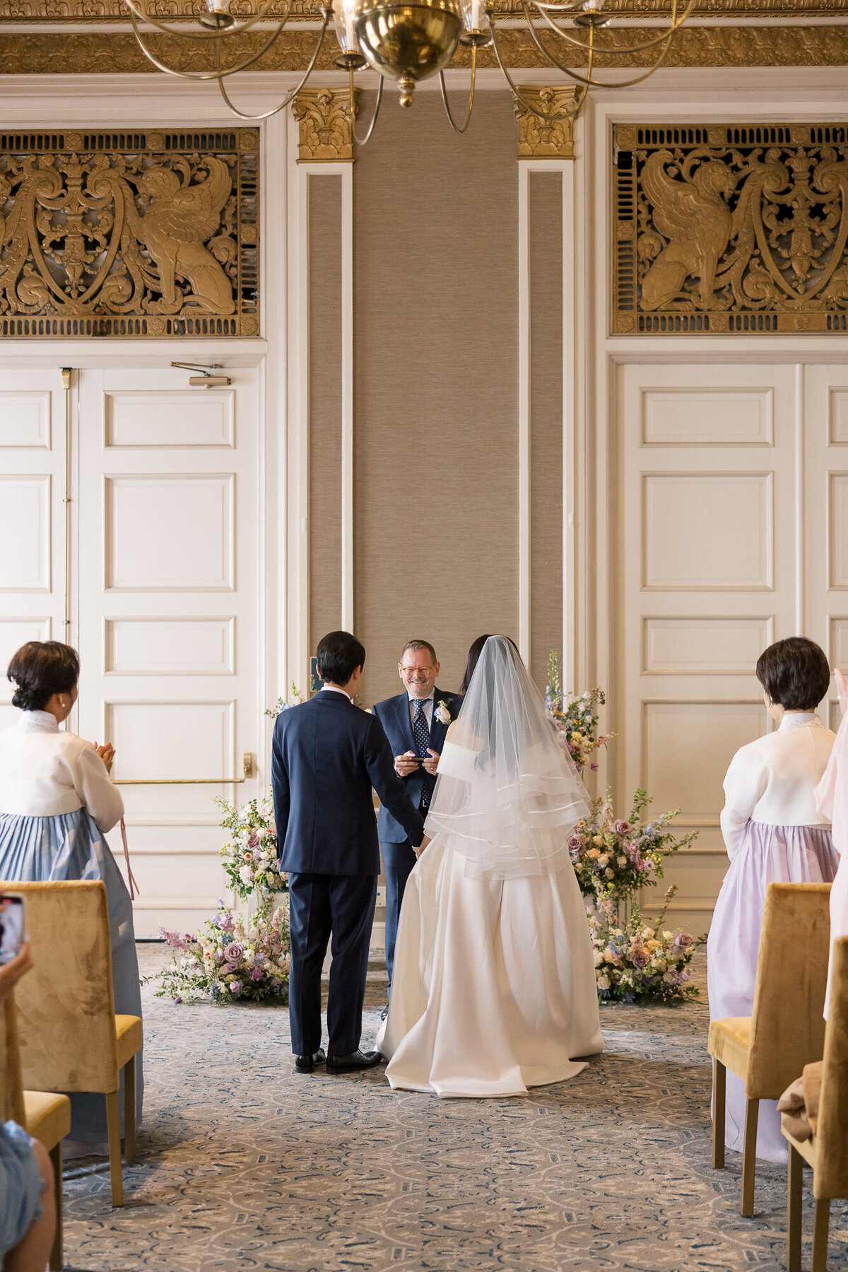 Wedding ceremony moment Beacon Grand San Francisco Bay Area wedding photographer