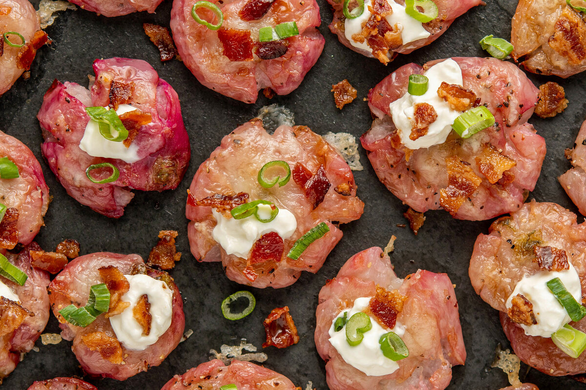 crispy smashed radishes for Eating Well