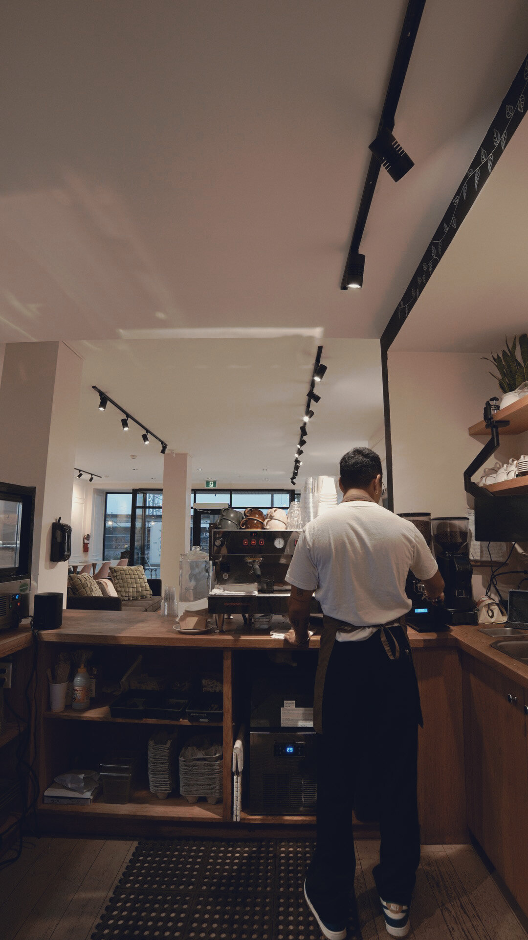 Barista in Action at Lyla's House, artisan coffee