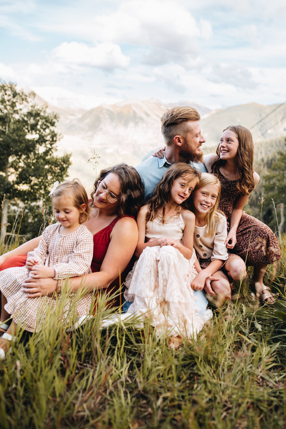 Summer family portrait in Telluride.