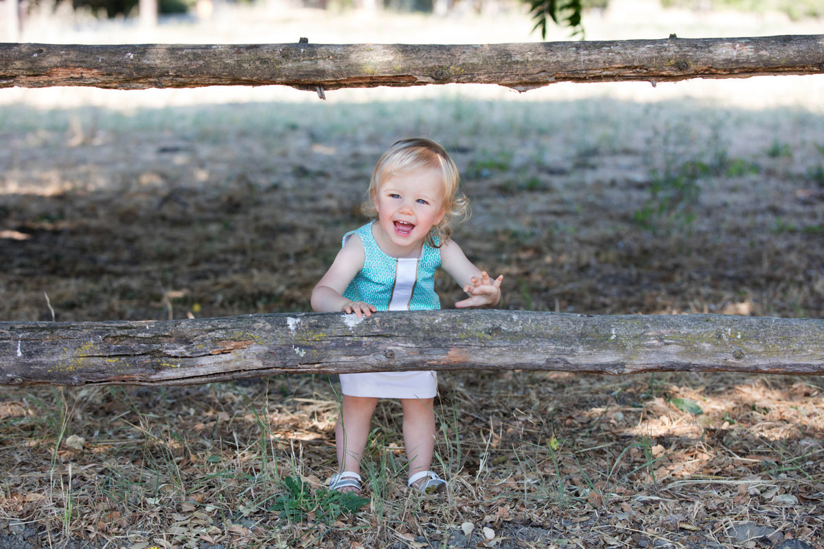 Toddler in Park Girl Portrait Family