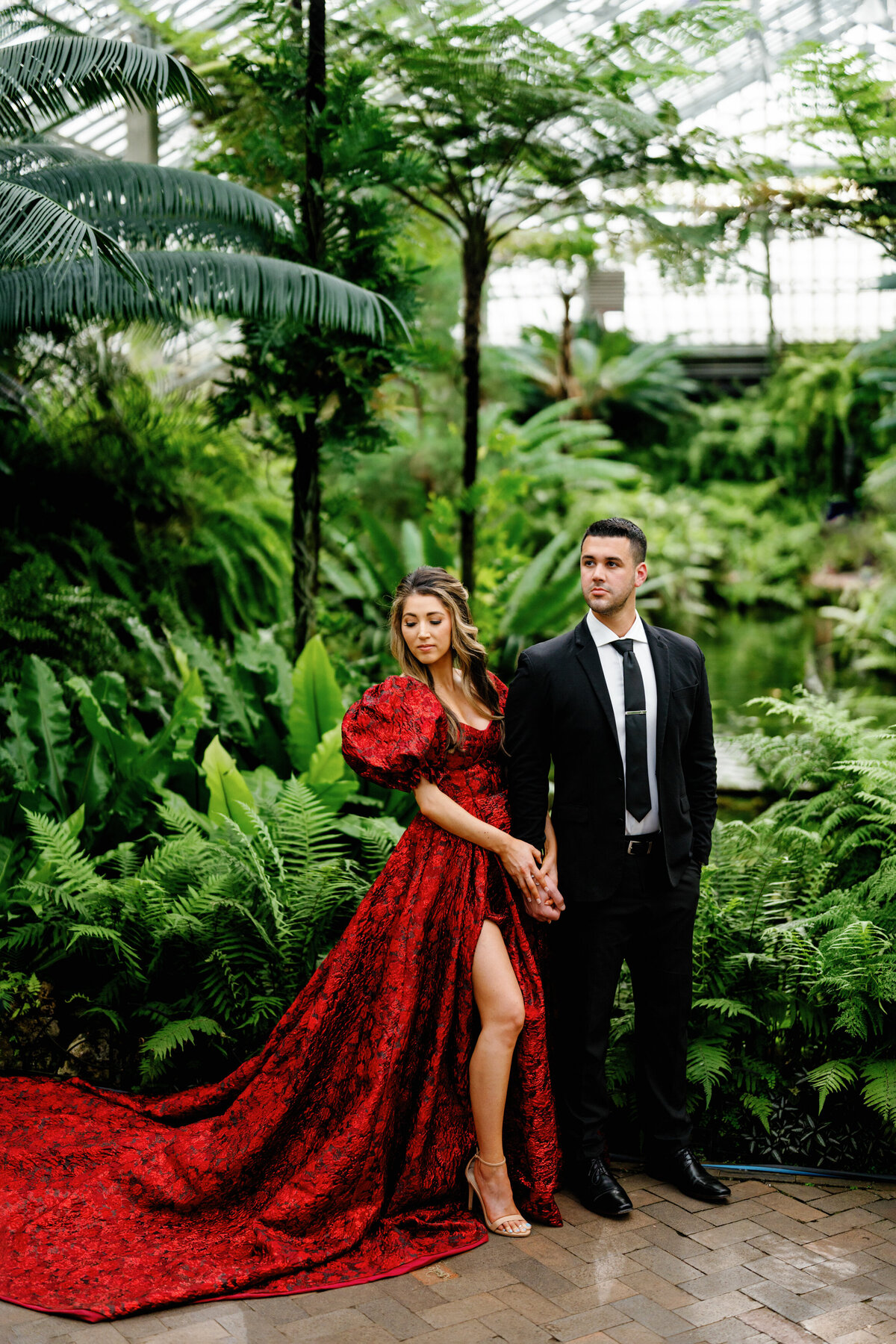 Aspen-Avenue-Chicago-Wedding-Photographer-Garfield-Conservatory-Engagement-Session-Erika-Alexis-Beauty-Jamie-Jordan-Artistry-Utah-Gowns-Red-Dress-Luxury-Timeless-Elegant-165