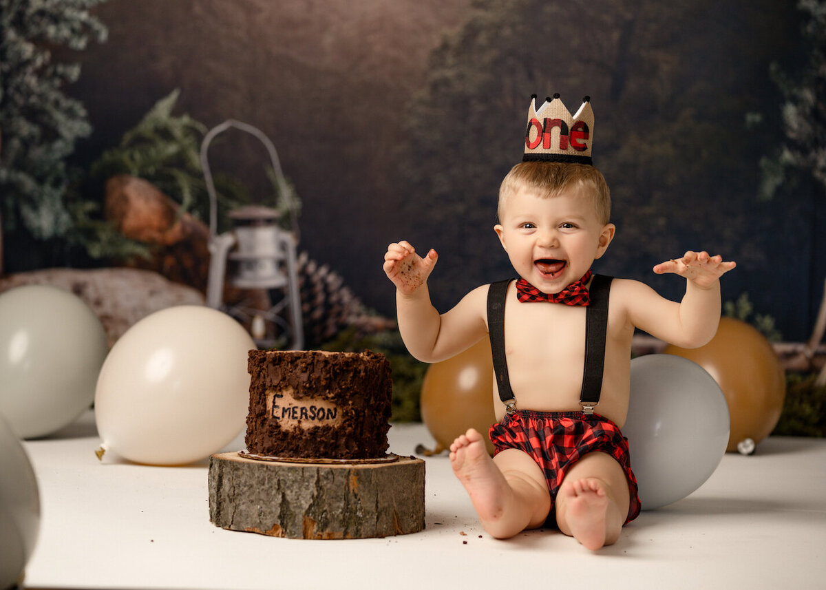 first birthday cake smash baby by for the love of photography Brighton