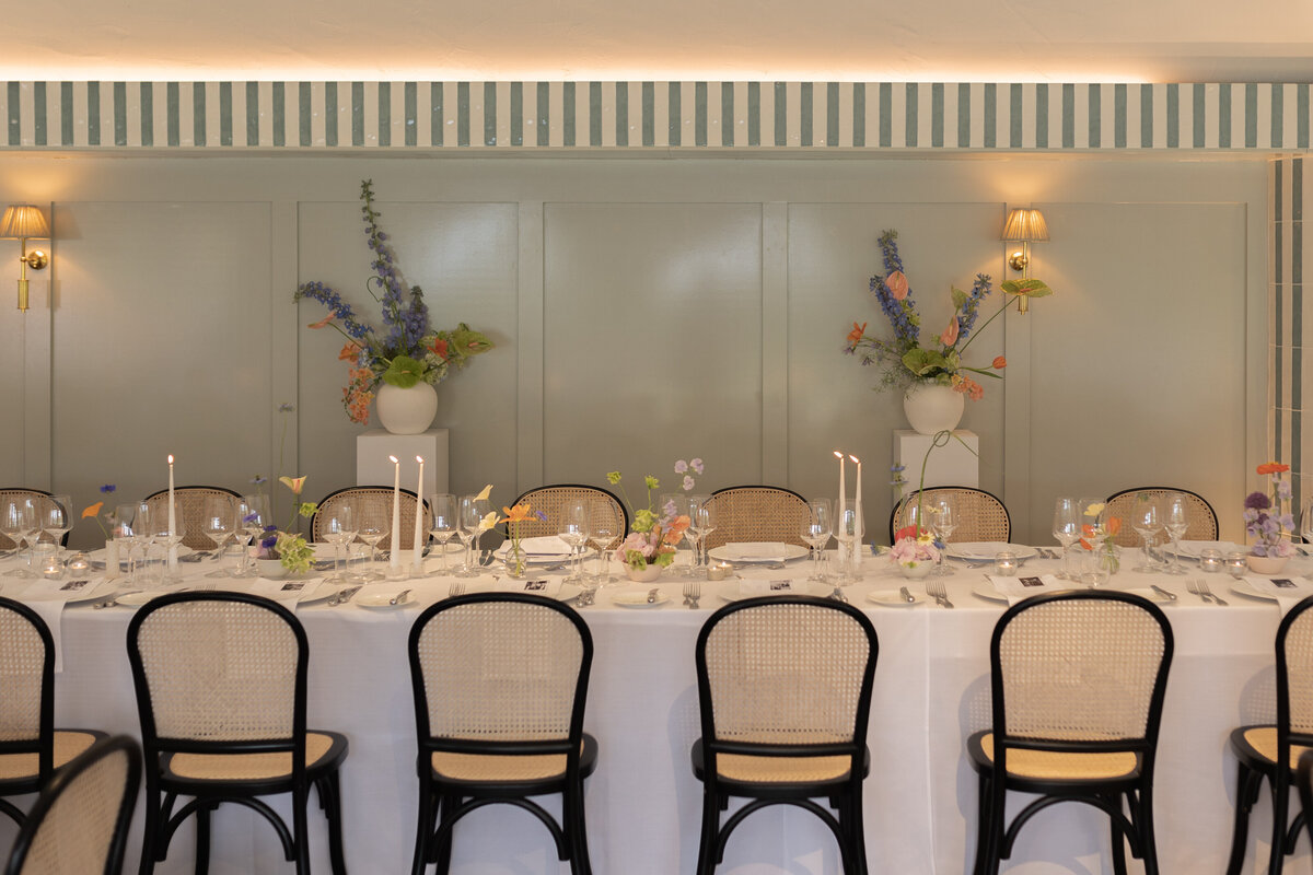 Table setting at Kin House