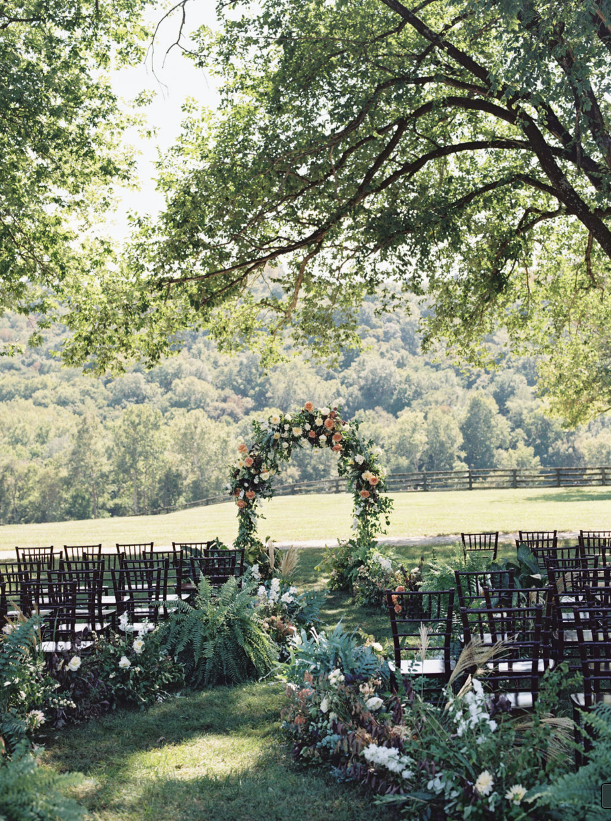 Garden trellis with pastels
