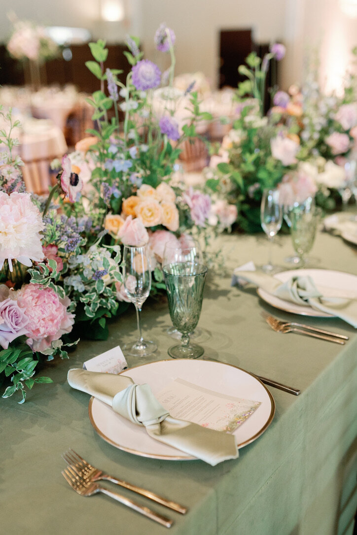 stain table napkins, green, table meadows