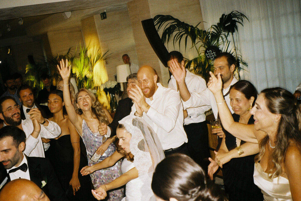 Wedding guests dancing late into the night at Soho House Rome

