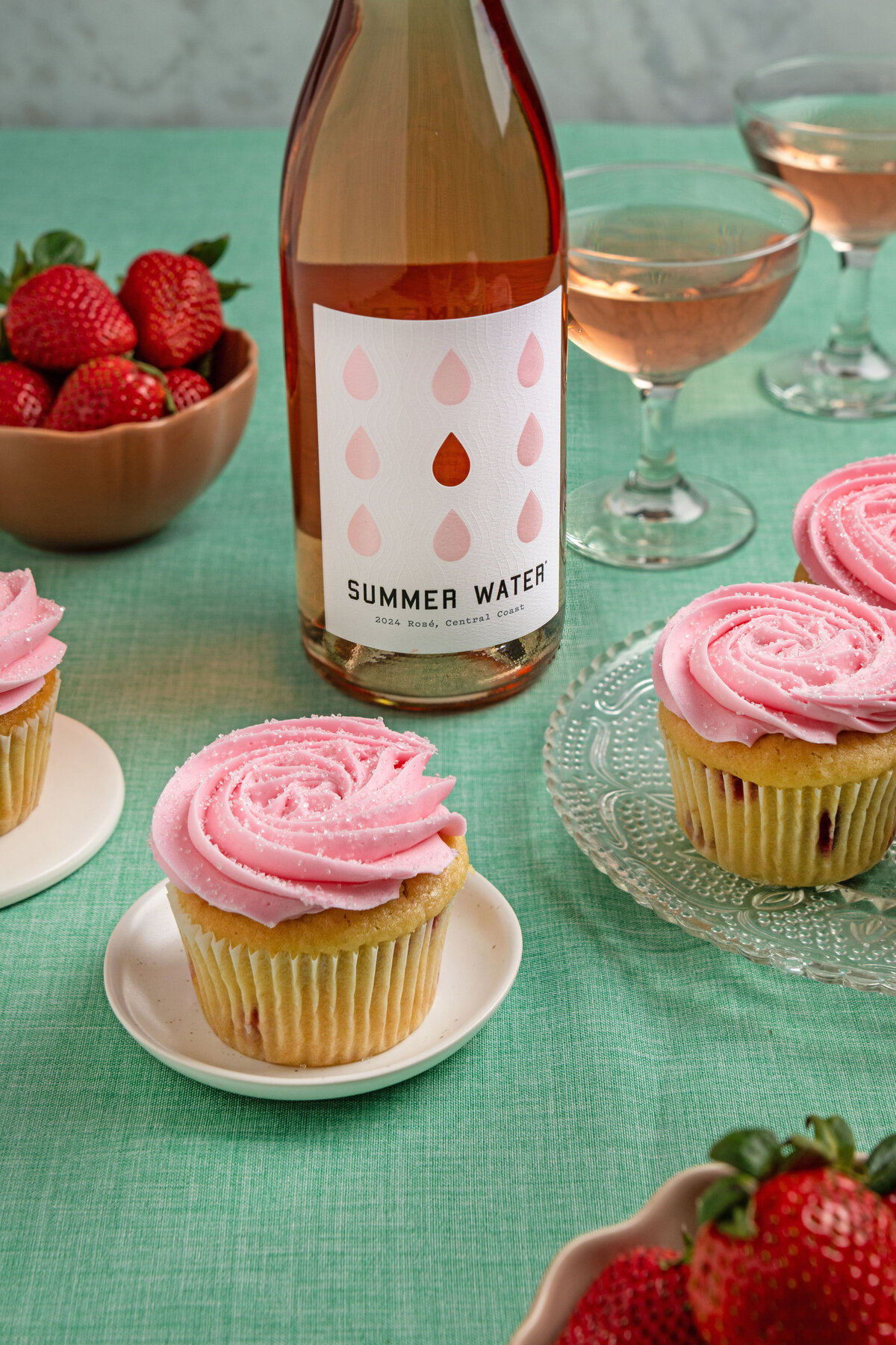 strawberry rose cupcakes - 12-1