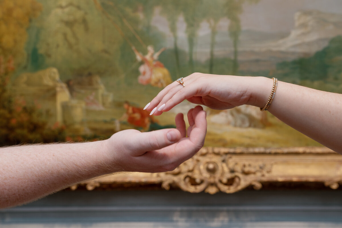 Engagement session at the National Gallery of Art in DC