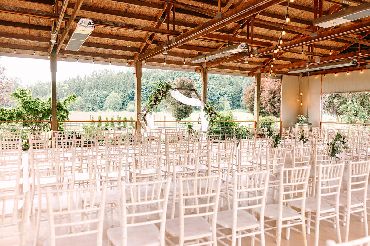 Wedding Craven Farm Snohomish Joanna Monger Photography indoor rain ceremony option