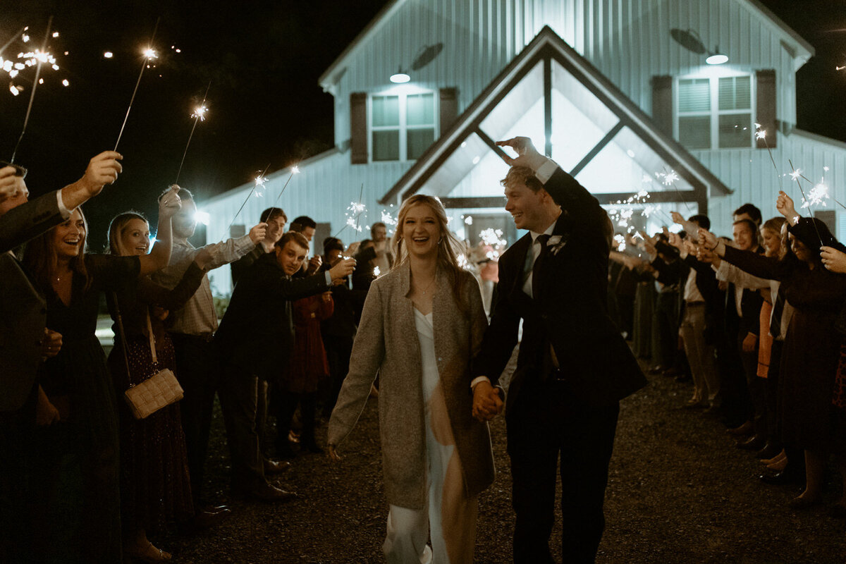 sparkler exit from ceremony