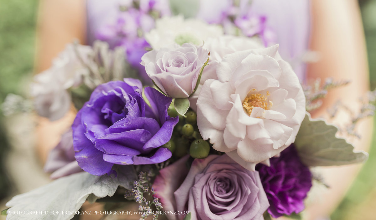 detail of wedding bouquet