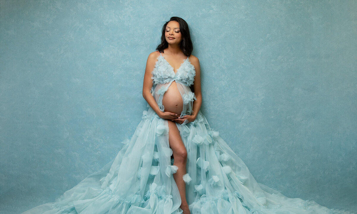 expecting mama with pregnant belly