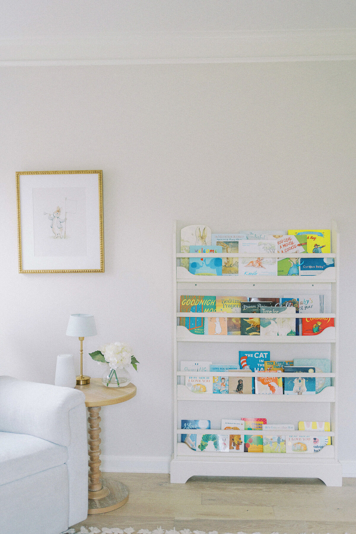 photo of booking shelf in nursery