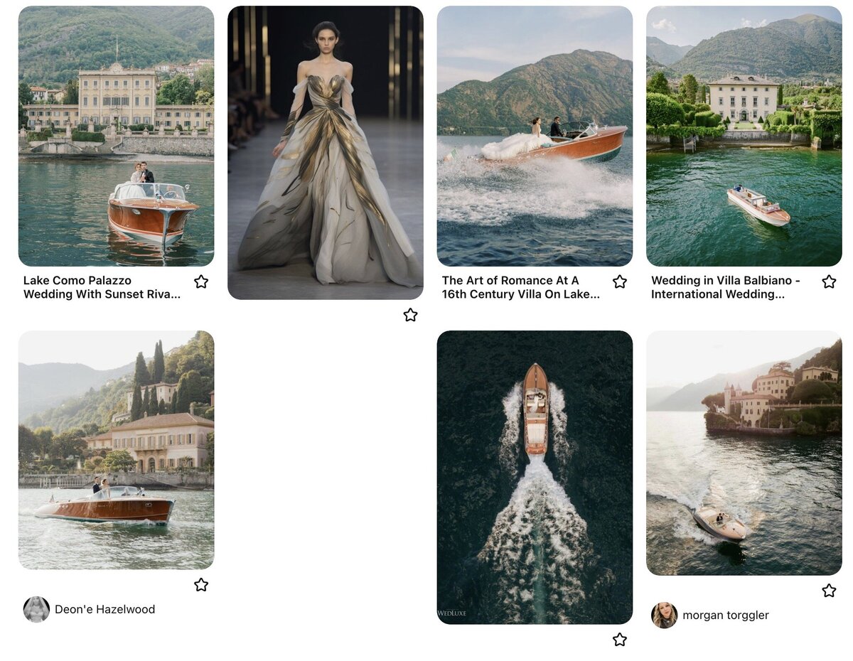 Lake Como & Italy Wedding Photography Moodboard