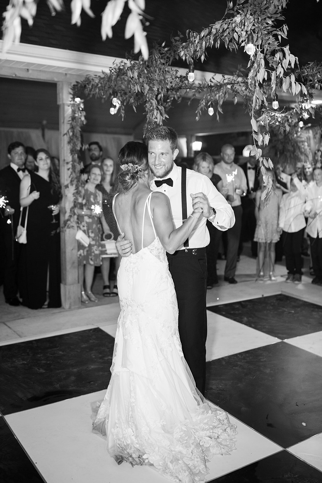 bride and groom dance 