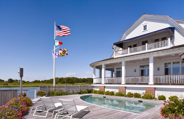 Pool and bay view