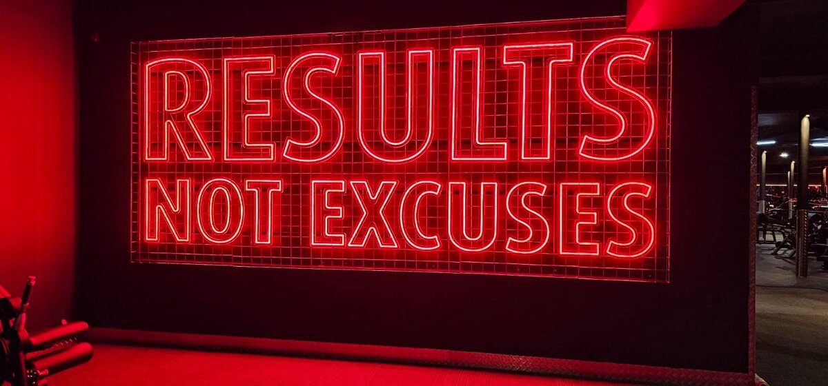 Results Npt Excuses  Neon Sign