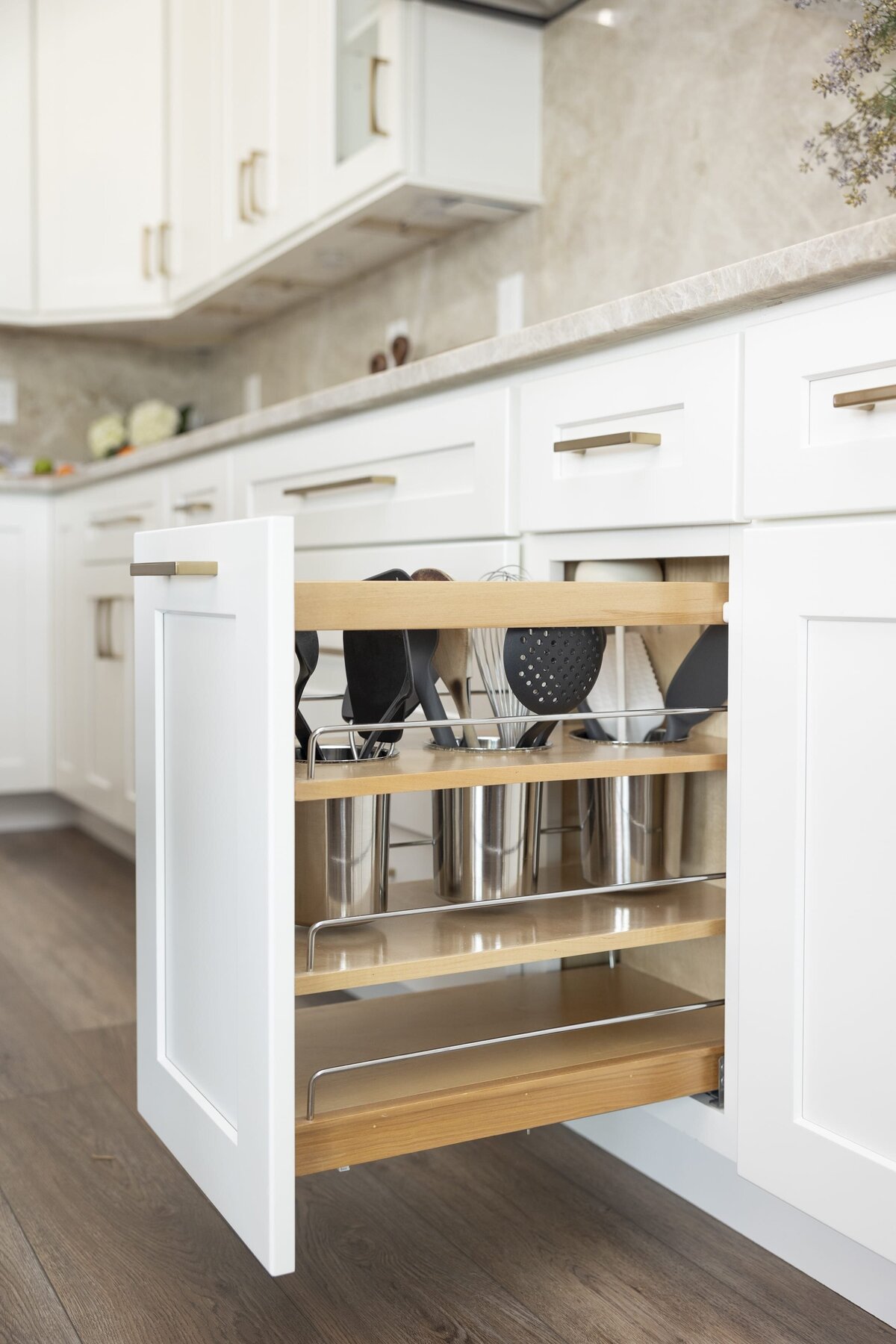 dewine design orlando interior designer windermere full home renovation kitchen utensil pullout drawer