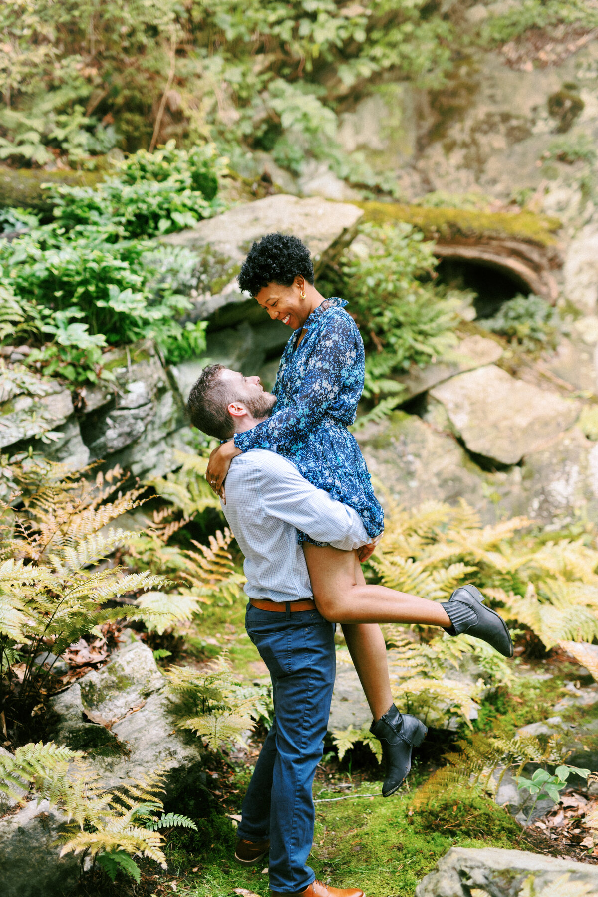 Ferns Fairlytale Chattahoochee Coffee Company couples engagement photography session on Chattahoochee River in Atlanta, Georgia