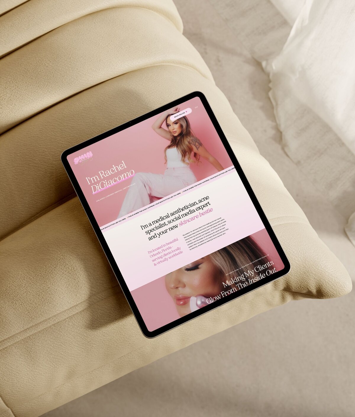 Custom Website for Esthetician