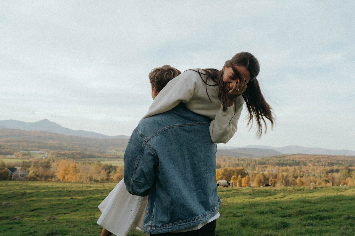 engagement session in vermont by destination wedding photographer elsie goodman