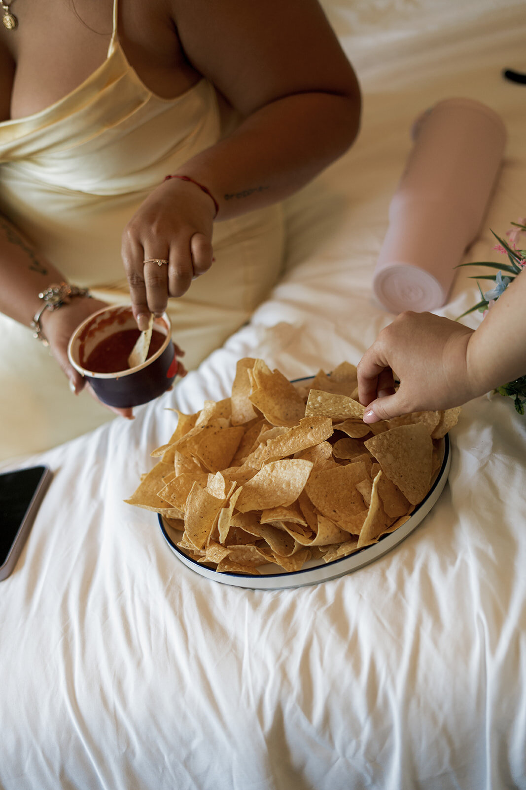 wedding munchies snacks tortilla chips salsa