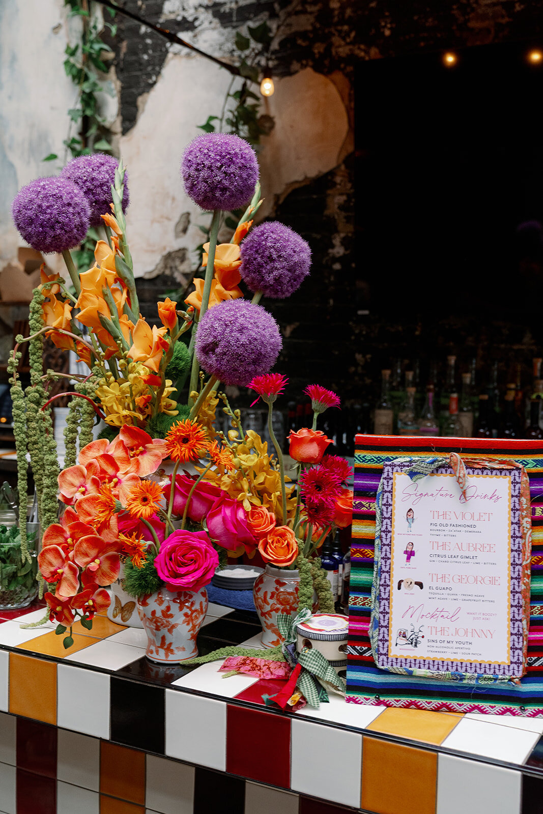 rainbow grandeur bar floral inspo