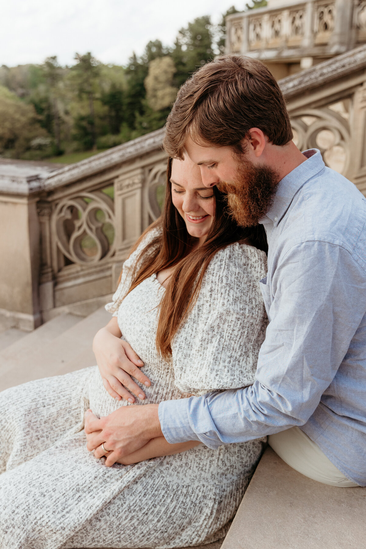 Biltmore Estate Maternity photo session photographed by Asheville Maternity and Newborn Photographer Rachel Marie Photography