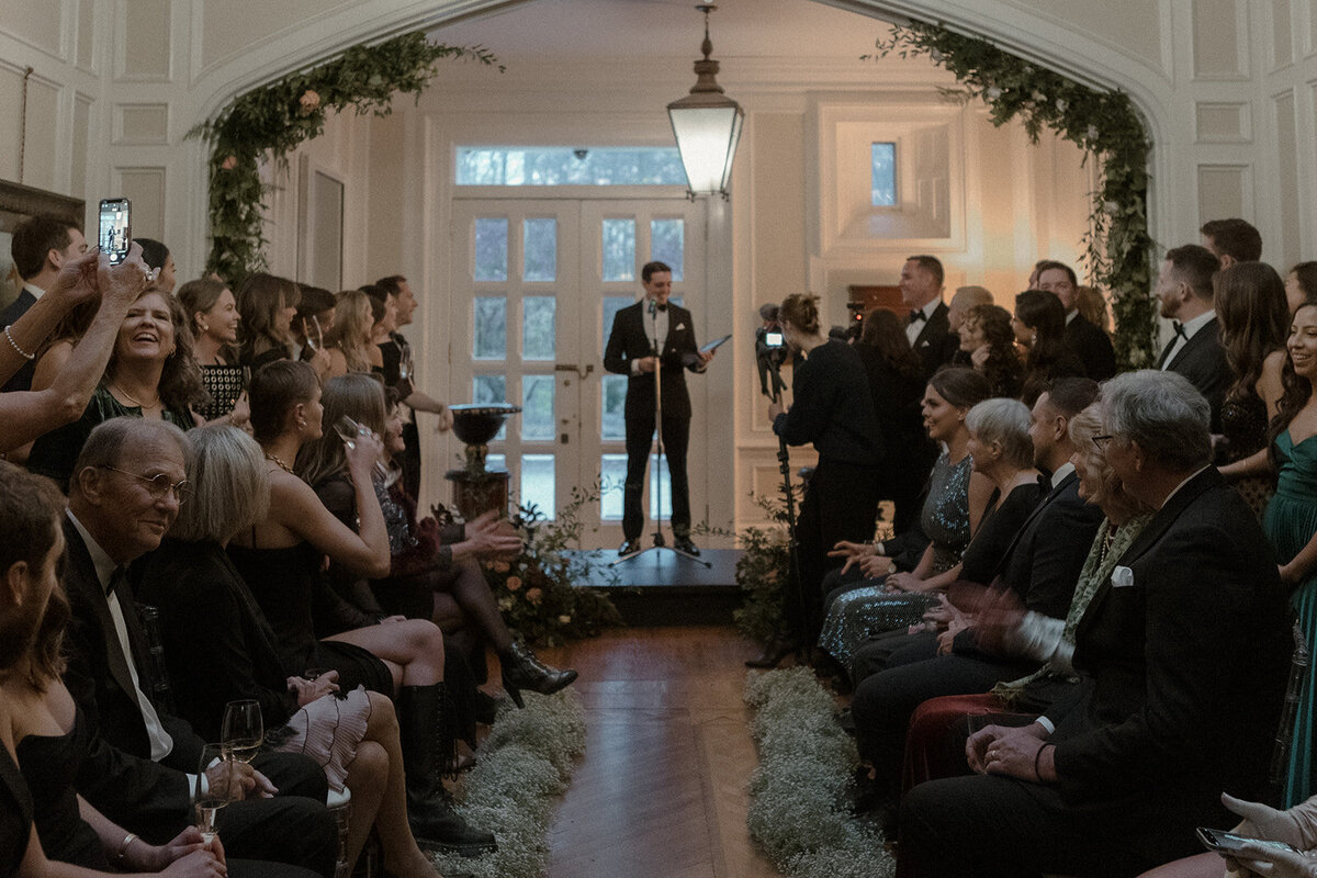 Couple getting married in Toronto, Ontario at Cruickston Park