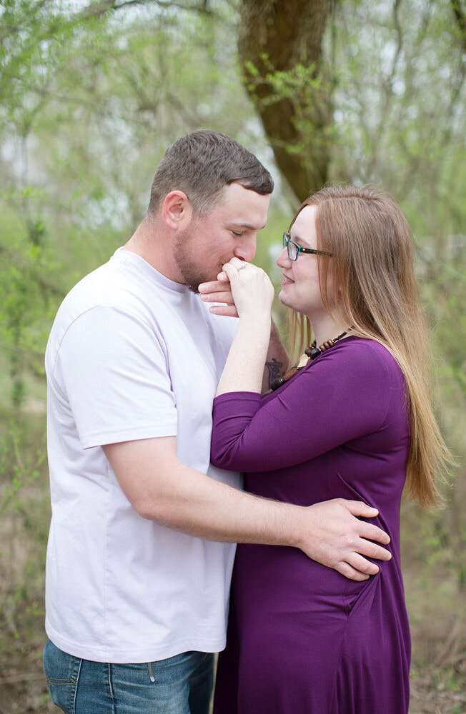 Mom and dad having  couples moments during their St Augustine family photoshoot