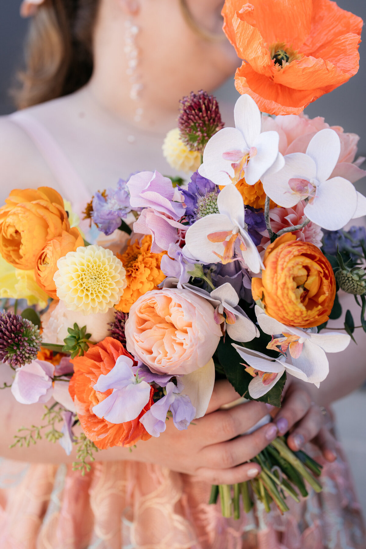 colorful wedding ideas bridal bouquet