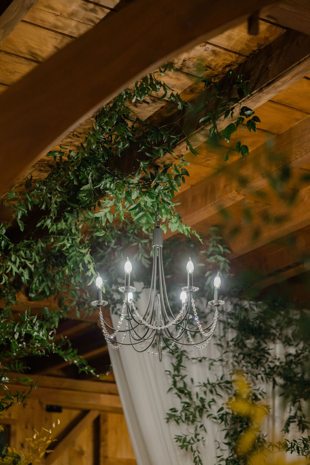 hanging-greenery-barn-wedding-at-willow-hill-ct