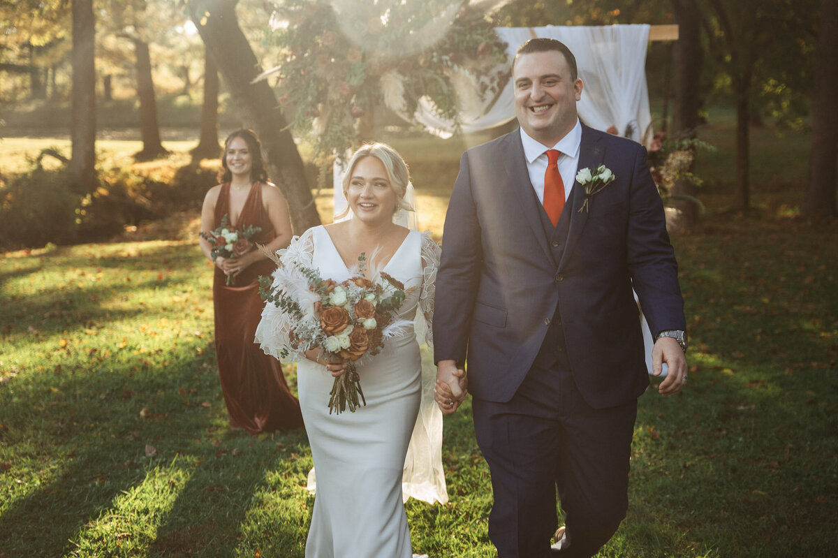 Sun glare down the isle - Baltimore wedding photography