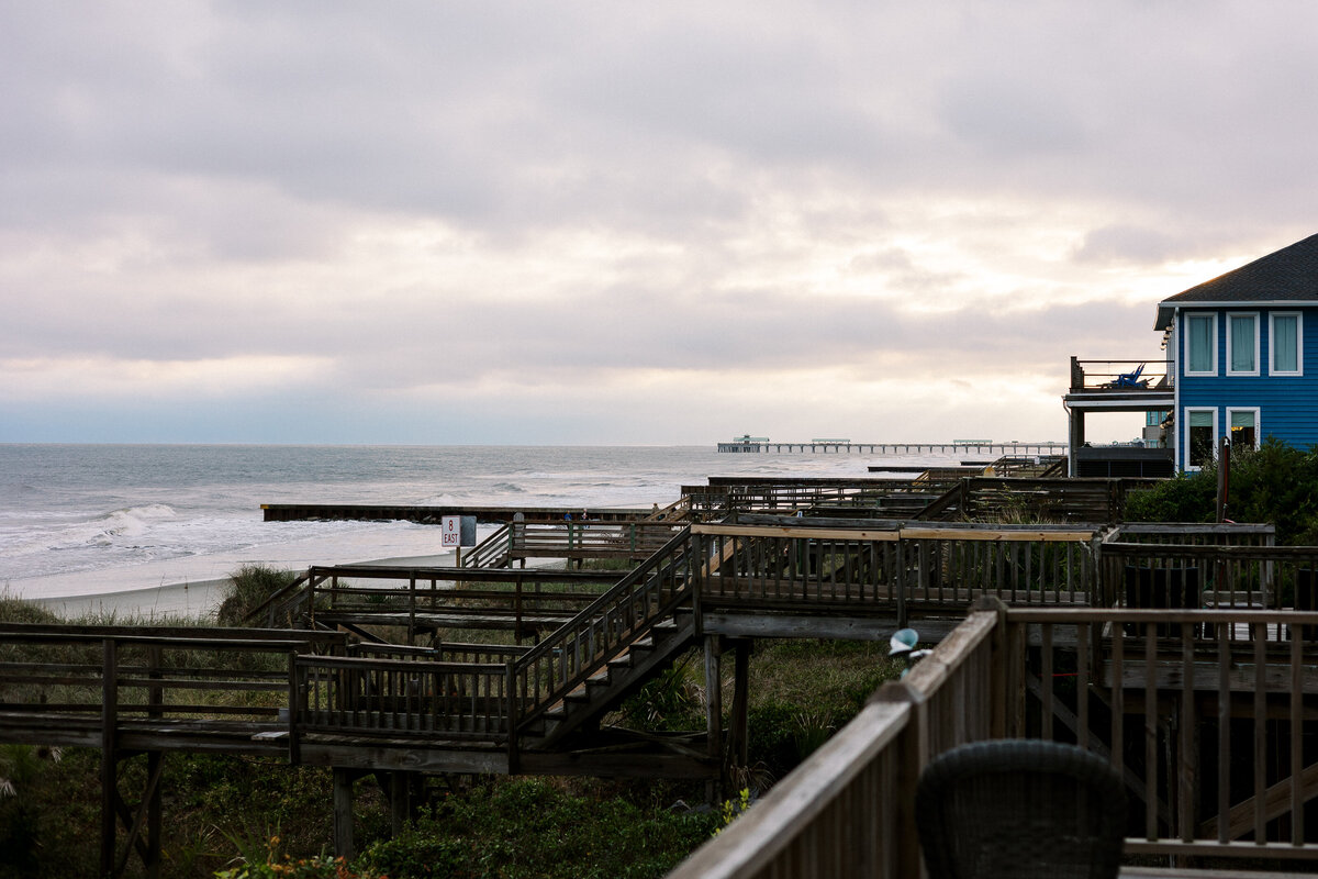 beach with the ocean on a cloudy day