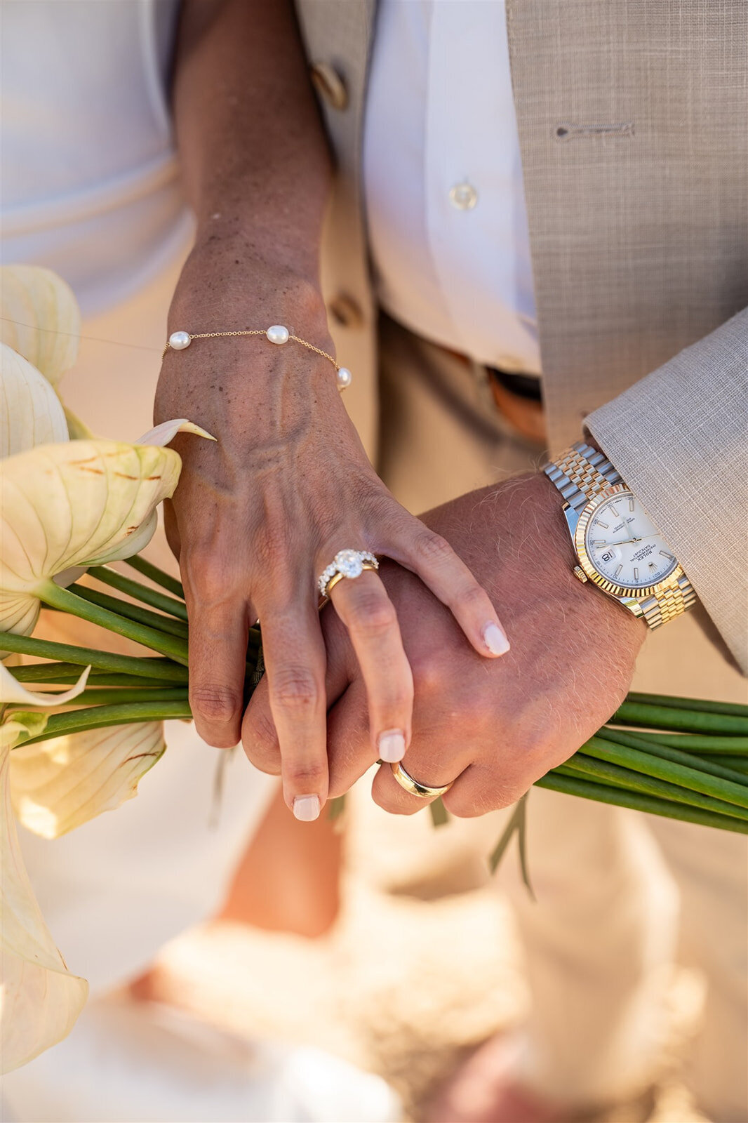 kona wedding photography of details close up