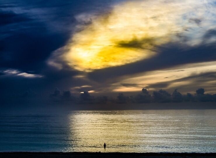 beautiful-women-beach-sunrise-florida-blue-yellow