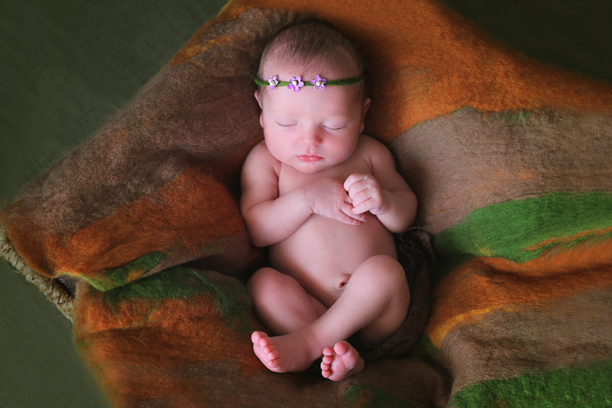 Baby sleeping during newborn photo session in Vancouver