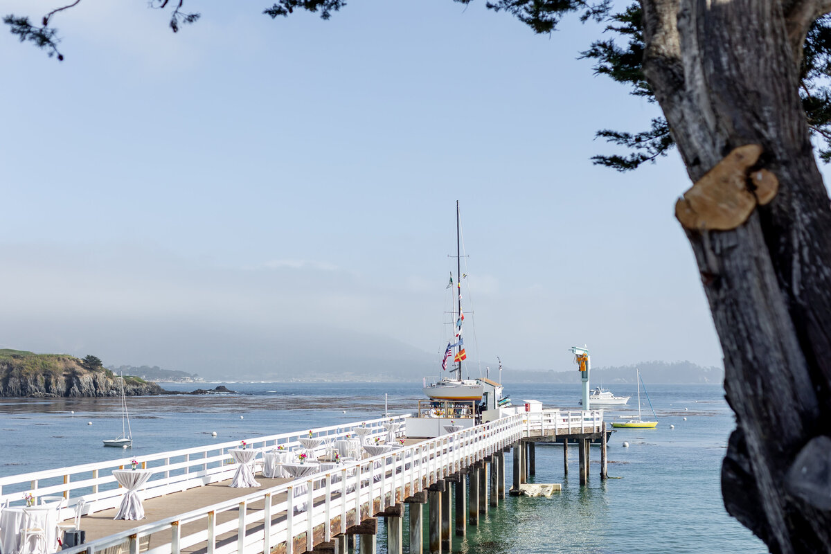 Pier at Pebble Beach during cocktail hour