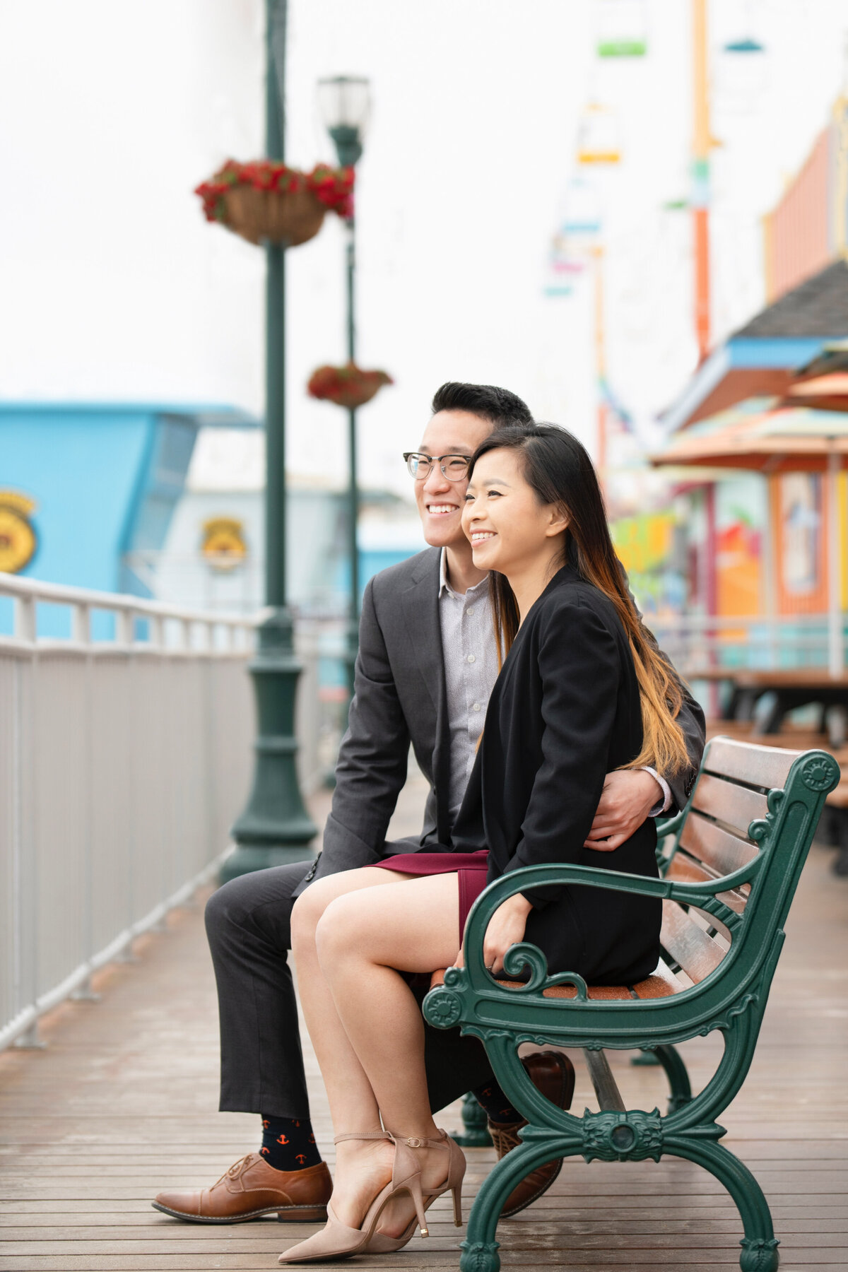 Wallace & Cera _ Engagement Portraits_ Santa Cruz Boardwalk & Beach_06