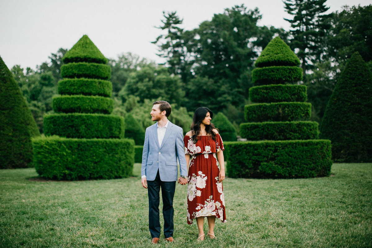Engagement session at Longwood Gardens in Kennett Square, PA.