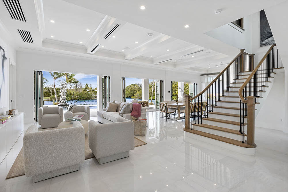 Waterfront House-South Florida-Modern Design-Clean-Marble-Luxury