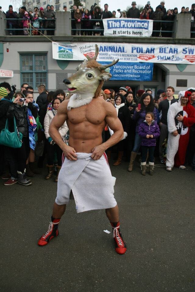 Brent Ray Fraser Mr Deer Polar Bear Swim English Bay 2011_11