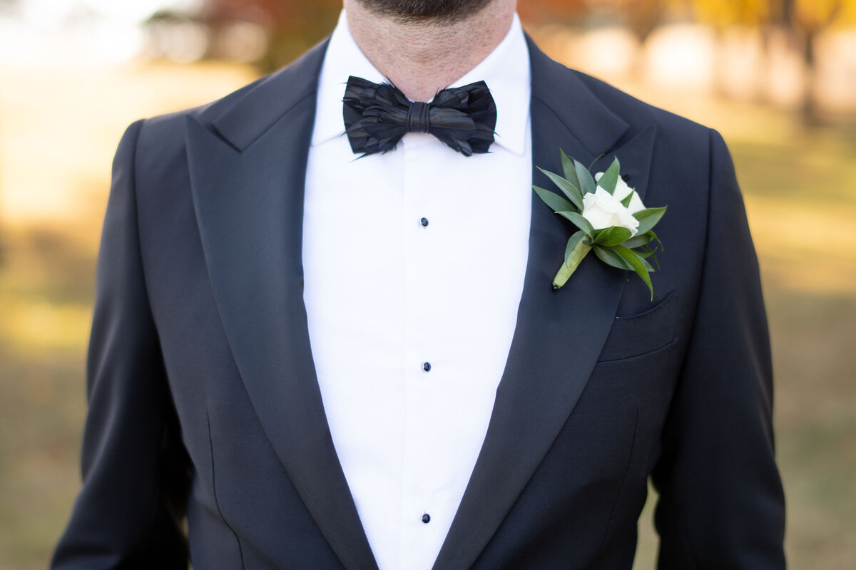 detail photos of groom's tuxedo