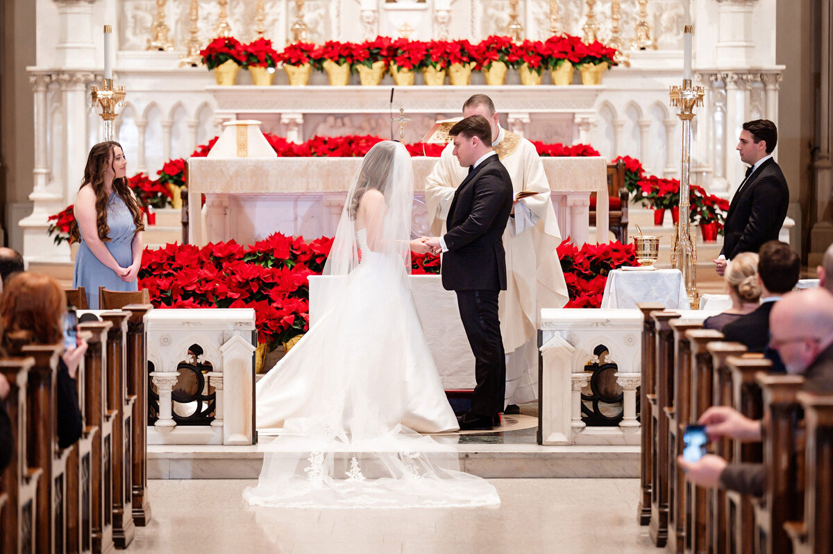 winter wedding at st  paul cathedral pittsburgh