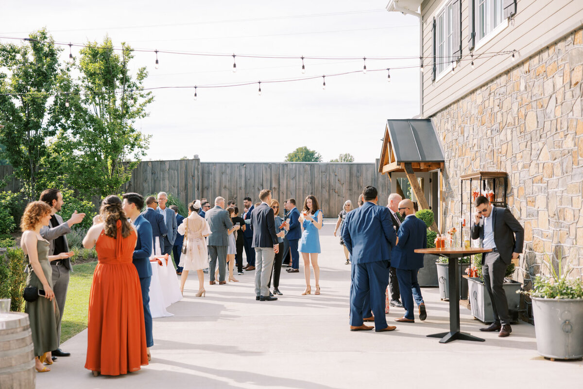 Guests talking outside of the venue