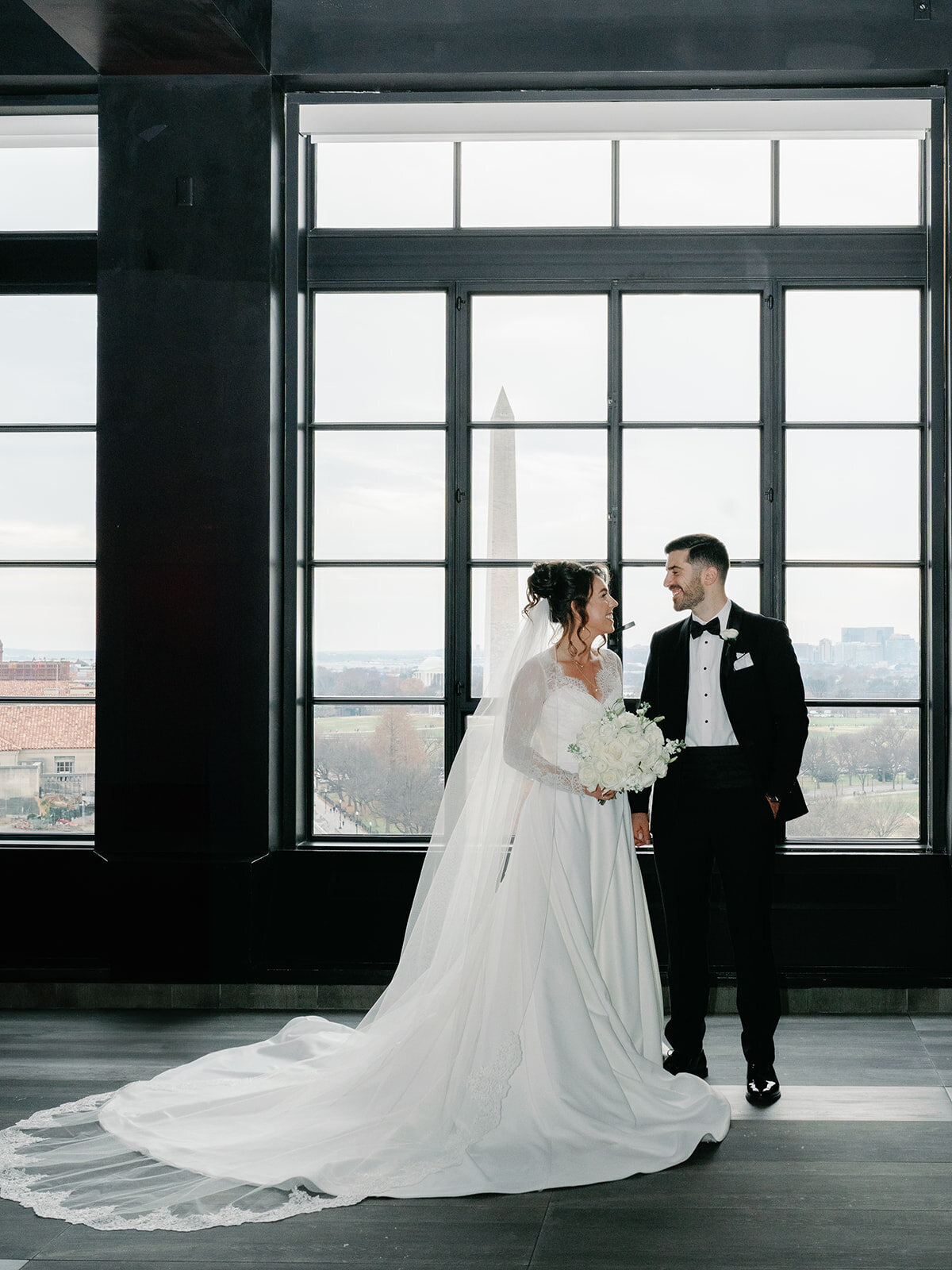HOtel Washington Wedding Portrait at the Sky Bar
