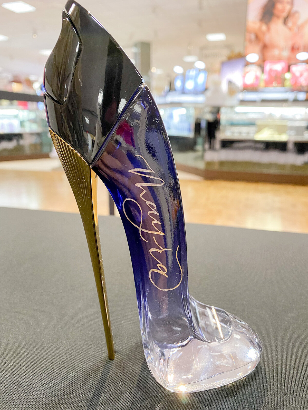 Dillard's Brand Activation Carolina Herrera Good Girl Luxury Perfume Engraving Jenny Blaschke