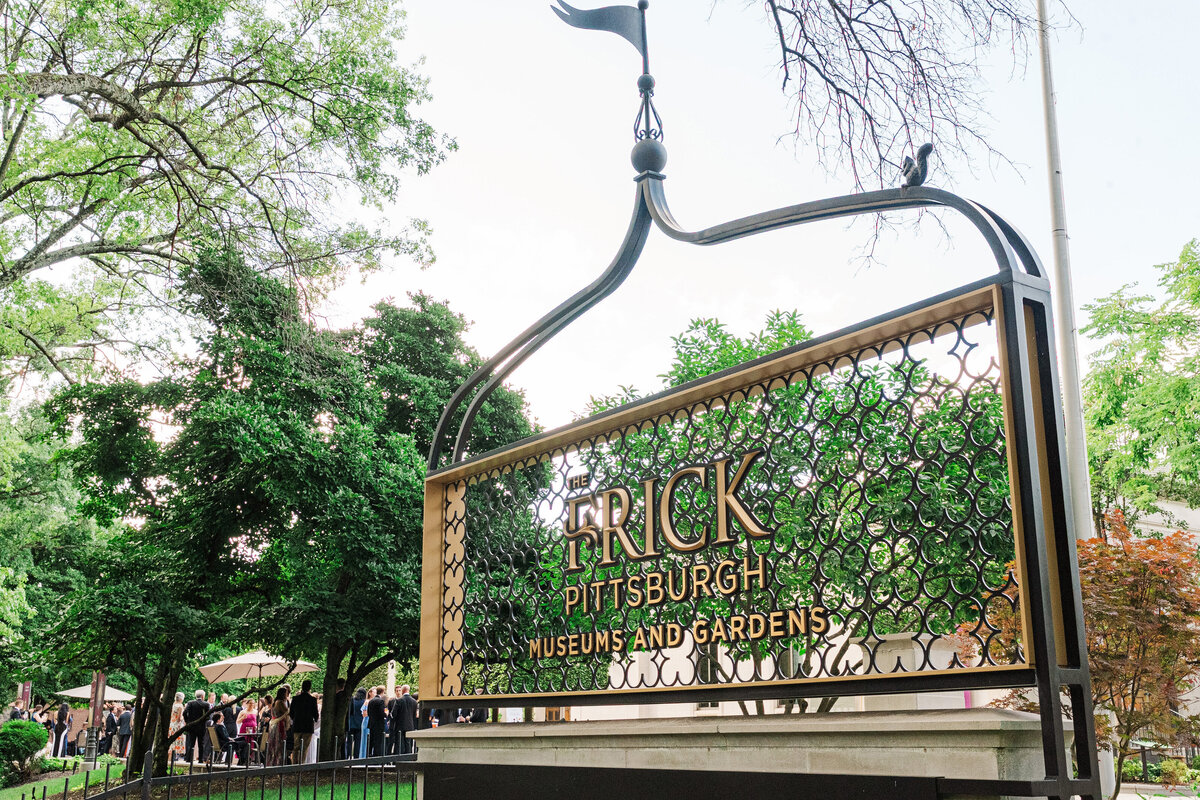 the frick museum wedding sign