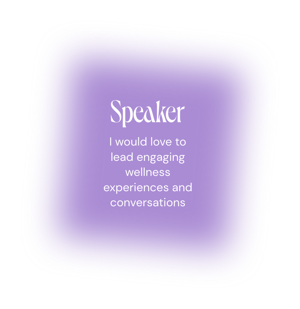 purple gradient with the word speaker labeled